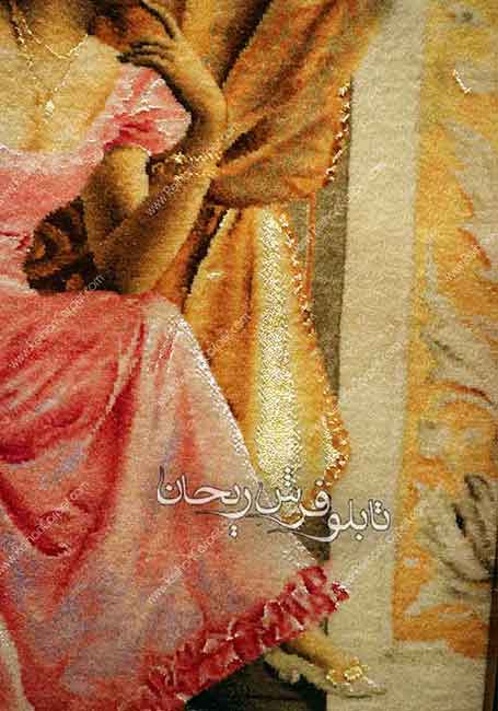 تابلو فرش دست باف - تابلو فرش دست باف دختر انتظار - تابلو فرش پرژیراگ