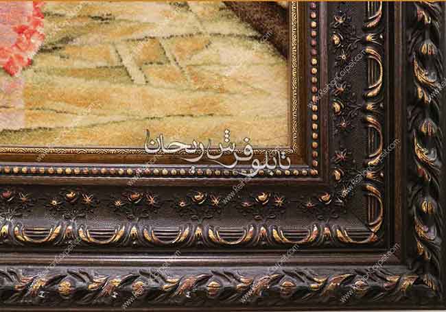 تابلو فرش دست باف - تابلو فرش دست باف دختر انتظار - تابلو فرش پرژیراگ
