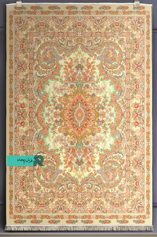 قالیچه با طرح سنتی نقشه نوین فر - Image 16