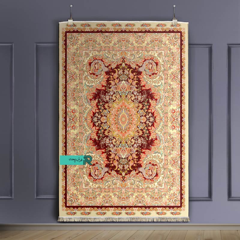 قالیچه با طرح سنتی نقشه نوین فر - Image 9