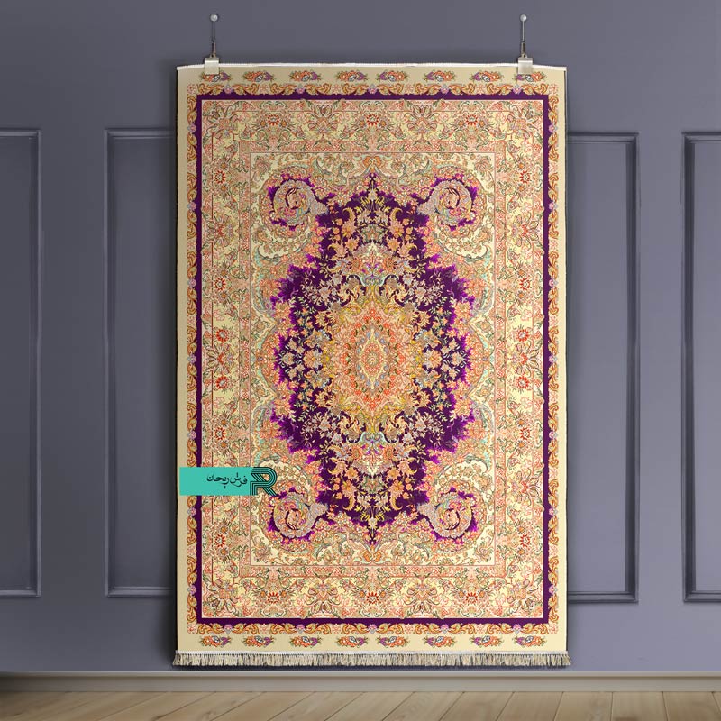 قالیچه با طرح سنتی نقشه نوین فر - Image 12
