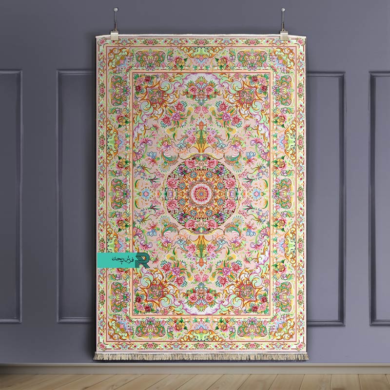قالیچه با طرح سنتی نقشه قصری