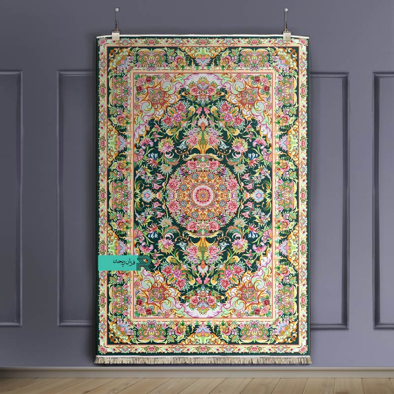 قالیچه با طرح سنتی نقشه قصری - Image 7