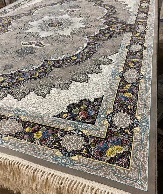 فرش ماشینی ۷۰۰ شانه تراکم ۲۵۵۰ نقشه آروانا رنگ قیلی