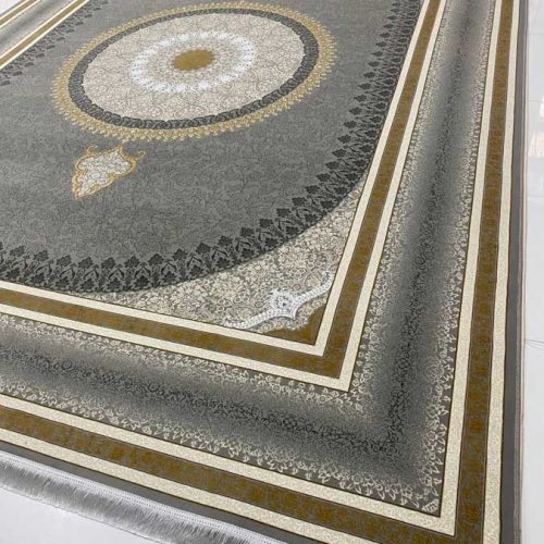 قیمت و خرید فرش ماشینی ۱۲۰۰شانه اکریلیک هیت ست نقشه نارین نقره ای