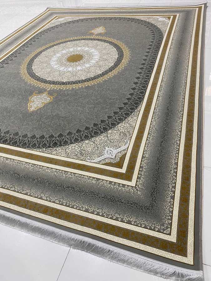 قیمت و خرید فرش ماشینی ۱۲۰۰شانه اکریلیک هیت ست نقشه نارین نقره ای