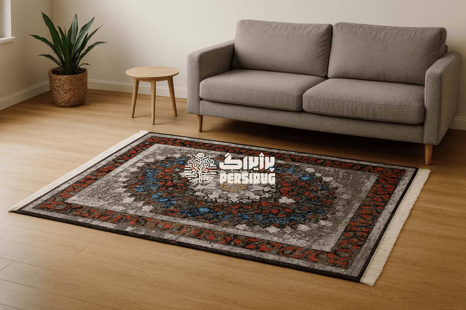 فرش ماشینی طرح خرامانِ شب