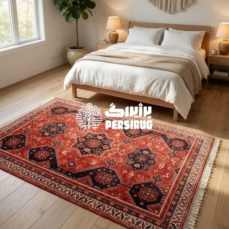 فرشینه وینتیج قرمز طرح عشایری