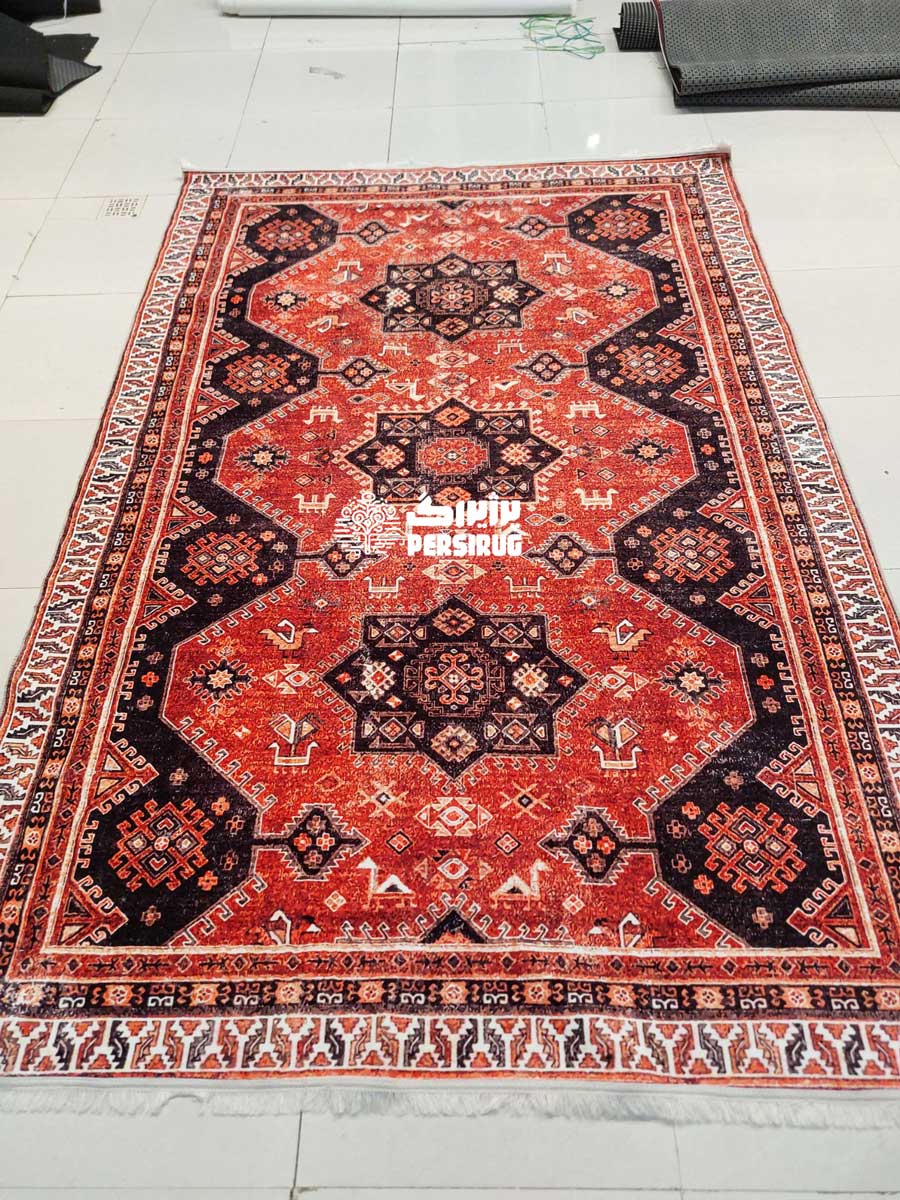 پادری وینتیج قرمز طرح عشایری - Image 2