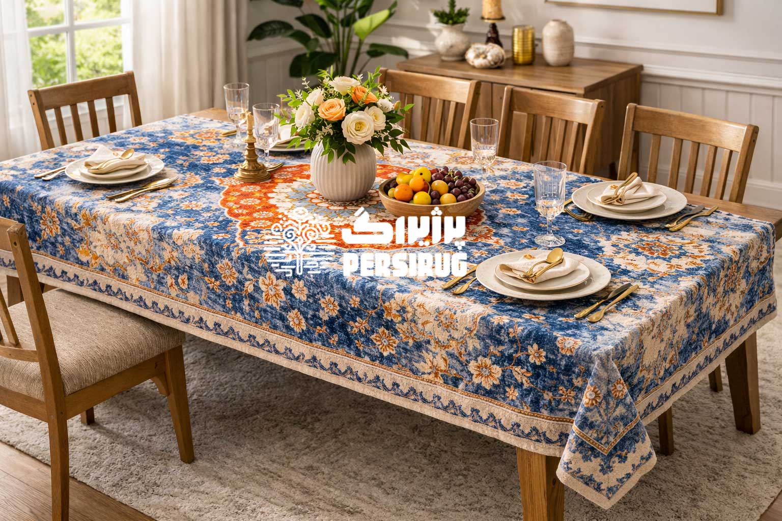 رومیزی ، سفره و روفرشی طرح آسمینا - Image 2