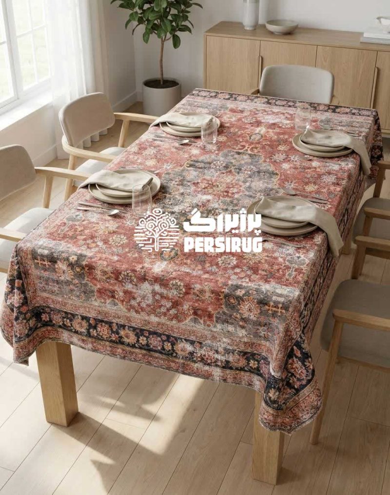 رومیزی ، سفره و روفرشی  طرح رُخ‌نار