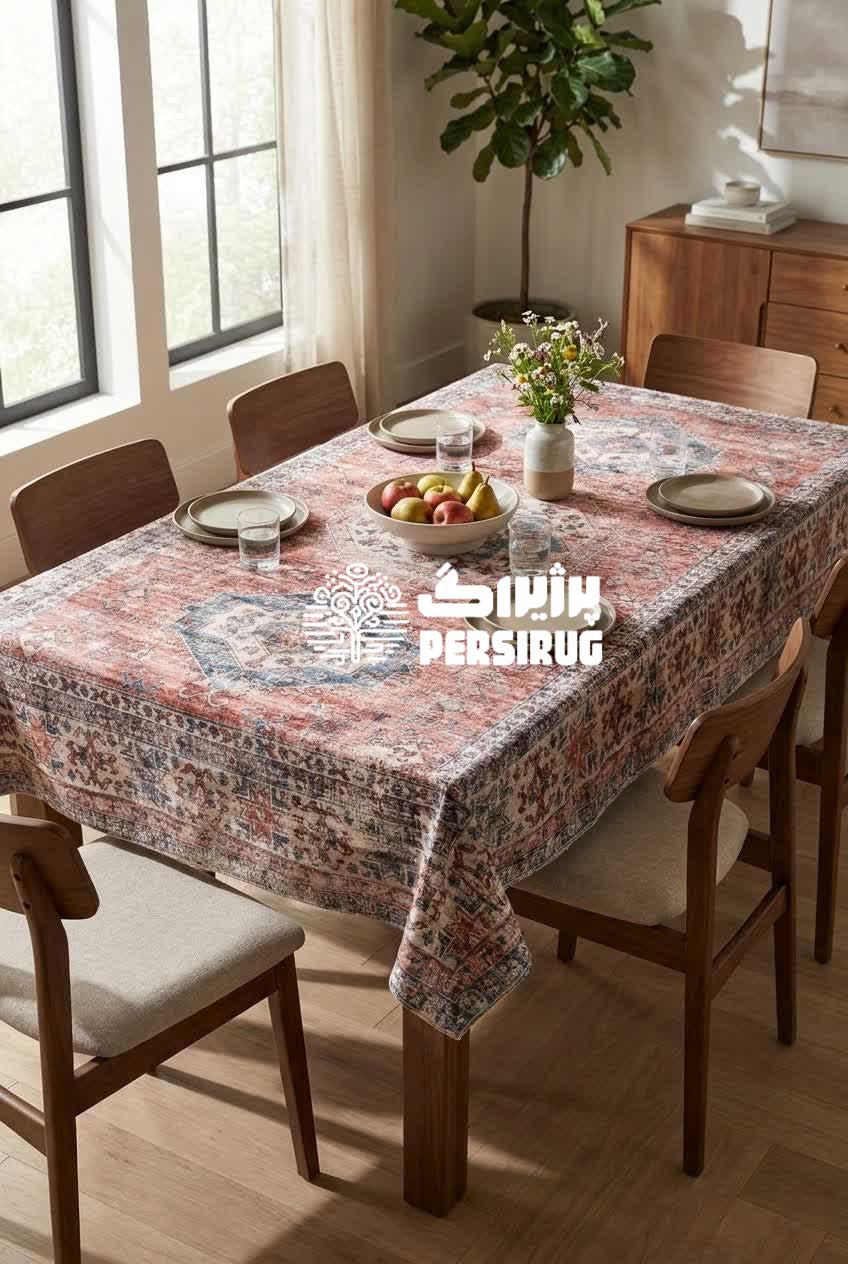 رومیزی ، سفره و روفرشی طرح کهن نقش