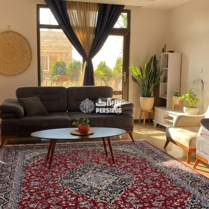 فرش ماشینی پشم طبیعی کد 0027