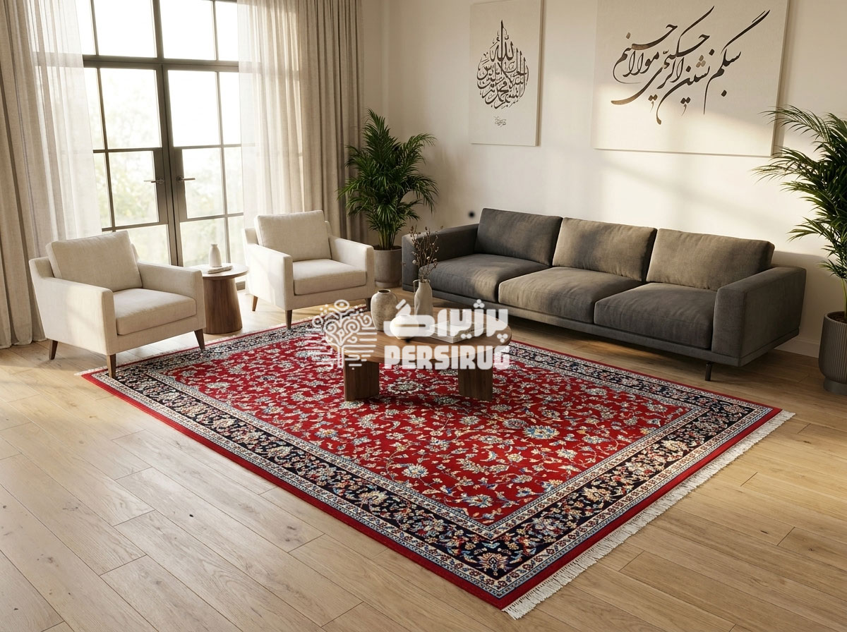 فرش ماشینی پشم طبیعی کد 0011