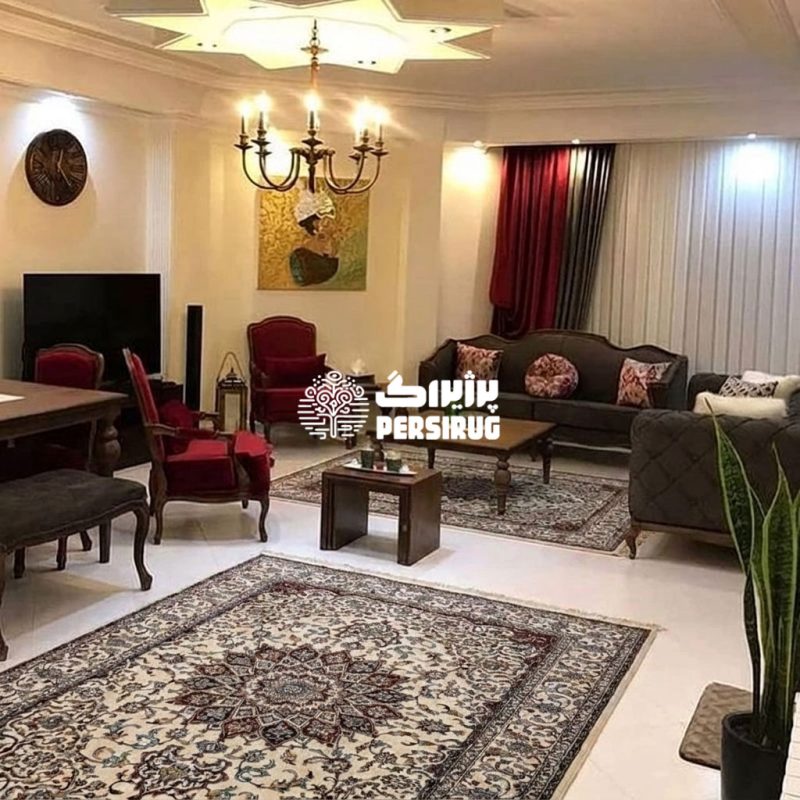 فرش ماشینی پشم طبیعی کد 1001