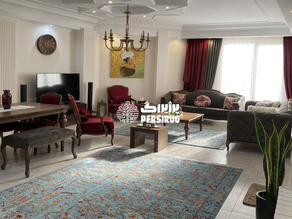 فرش ماشینی پشم طبیعی کد 0147