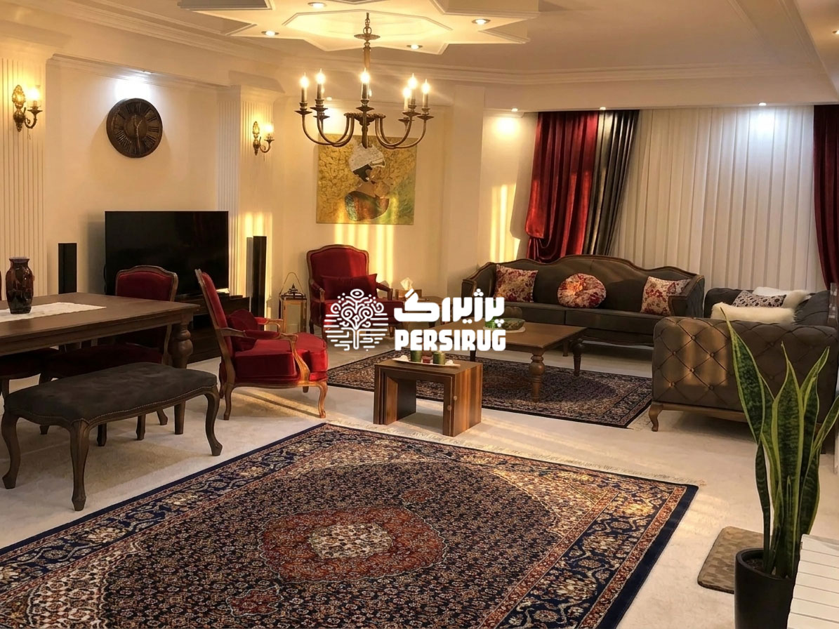 فرش ماشینی پشم طبیعی کد 0013