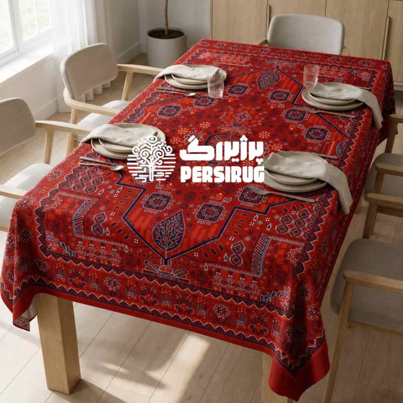 رومیزی شیروان سرخ ؛ مناسب دکور های شیک و مدرن