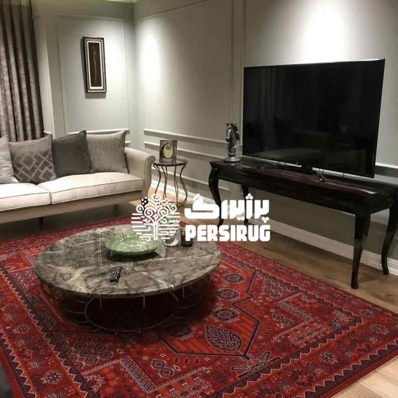 فرش ماشینی شیروان سرخ ؛ مناسب دکور های شیک و مدرن