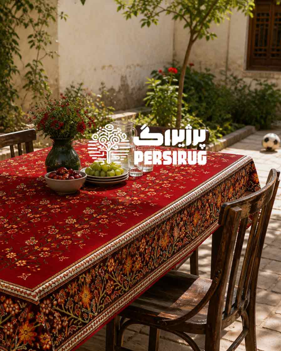 رومیزی پاییز بهاری؛ ترکیبی از تضاد رنگهای پاییزی و طراوت شکوفههای بهاری در چیدمان داخلی منزل.