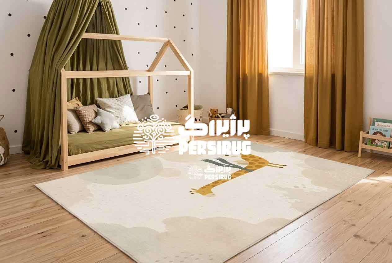 فرش اتاق کودک بال‌گردنی، بارنگ‌های گرم و ملایم، فضایی شاد برای بازی کودکان دلبندتان فراهم می‌کند. ضد حساسیت، باکیفیت و شستشوی آسان.