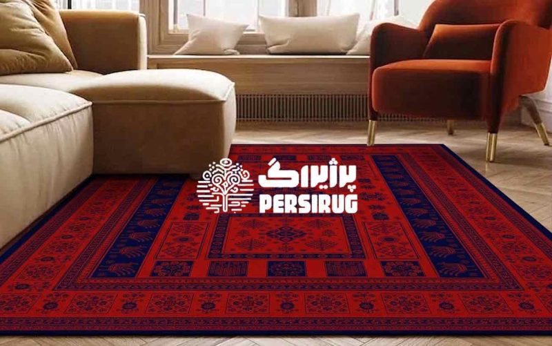فرش ماشینی کتیبه سرخ