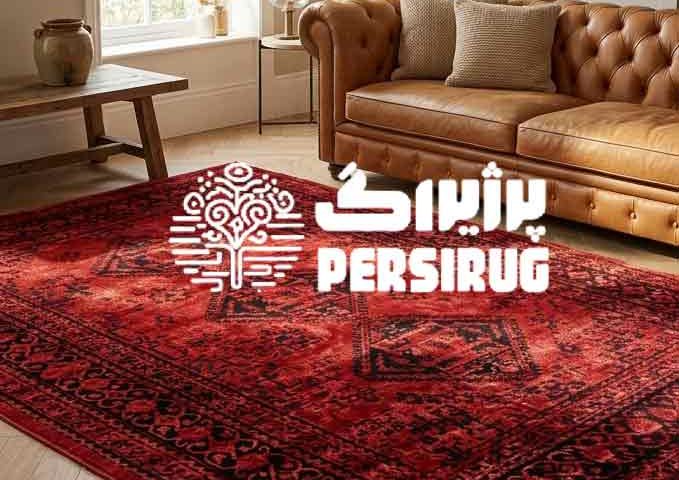 فرش ماشینی شکوه زرین با زمینه روشن برای دکوراسیون پذیرایی