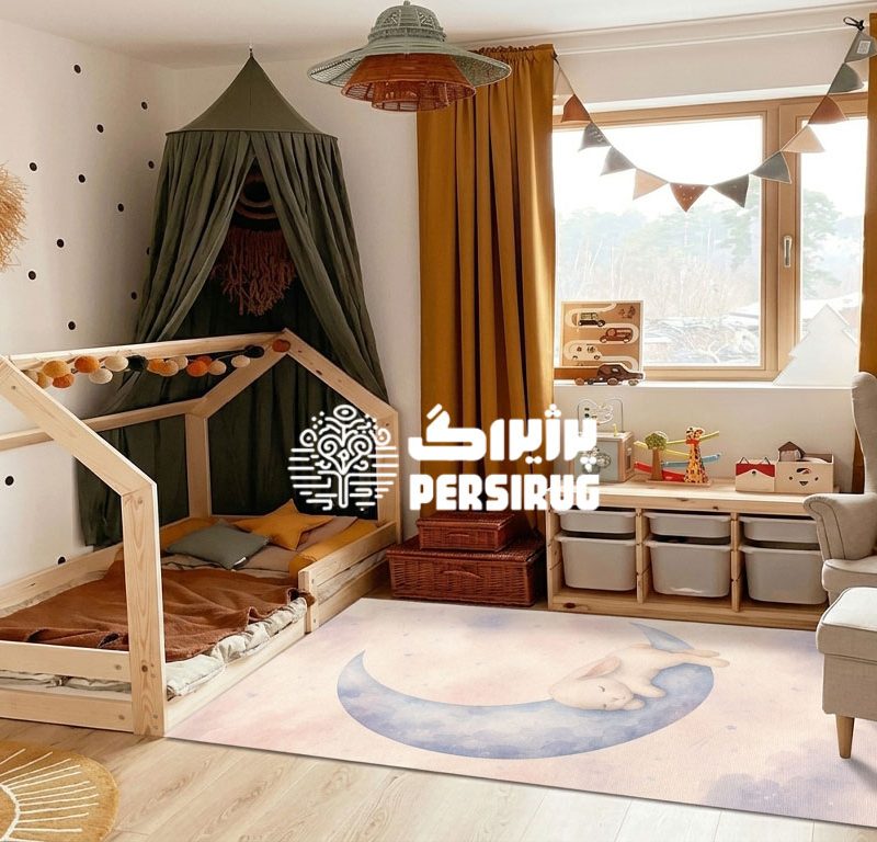 فرشینه اتاق کودک  ماه گوش