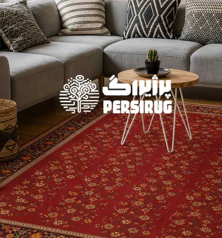 طرح فرشینه پاییز بهاری؛ ترکیبی از تضاد رنگ‌های پاییزی و طراوت شکوفه‌های بهاری در چیدمان داخلی منزل.
