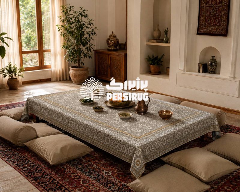 رومیزی ، سفره و روفرشی نقره‌نگار